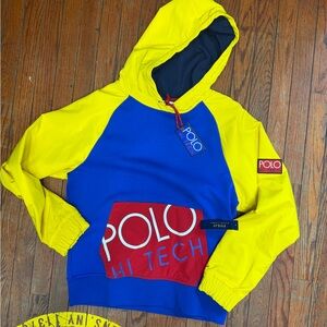 Polo by Ralph Lauren Yellow and Blue Hoodie